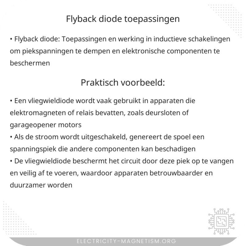 Flyback Diode | Toepassingen