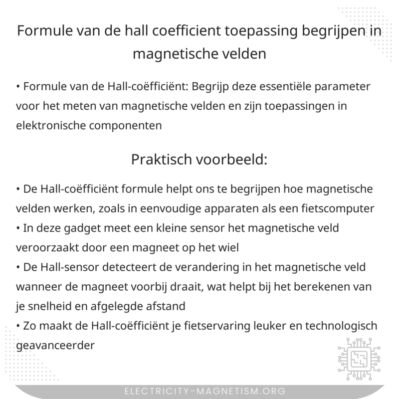 Formule van de Hall-coëfficiënt | Toepassing Begrijpen in Magnetische Velden