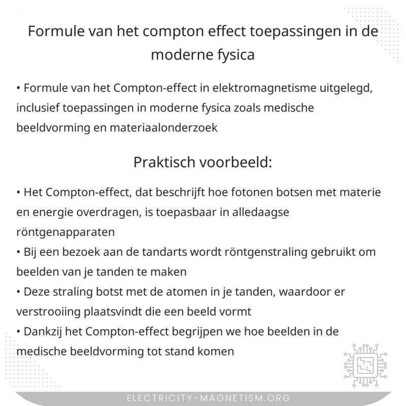 Formule van het Compton-effect | Toepassingen in de moderne fysica
