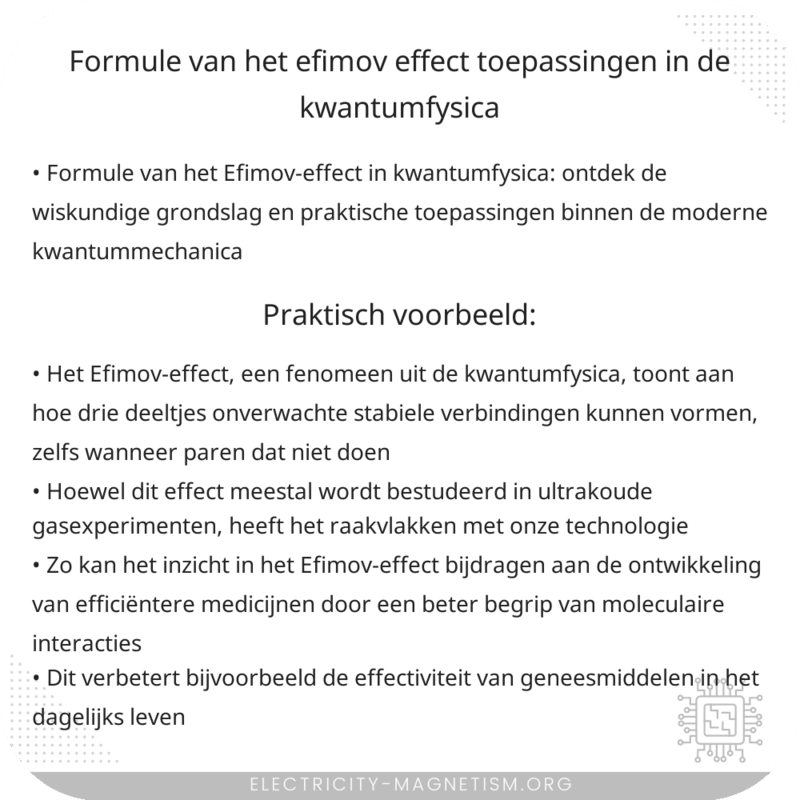 Formule van het Efimov-effect | Toepassingen in de kwantumfysica