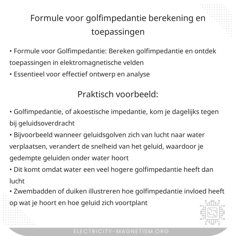 Formule voor Golfimpedantie | Berekening en Toepassingen