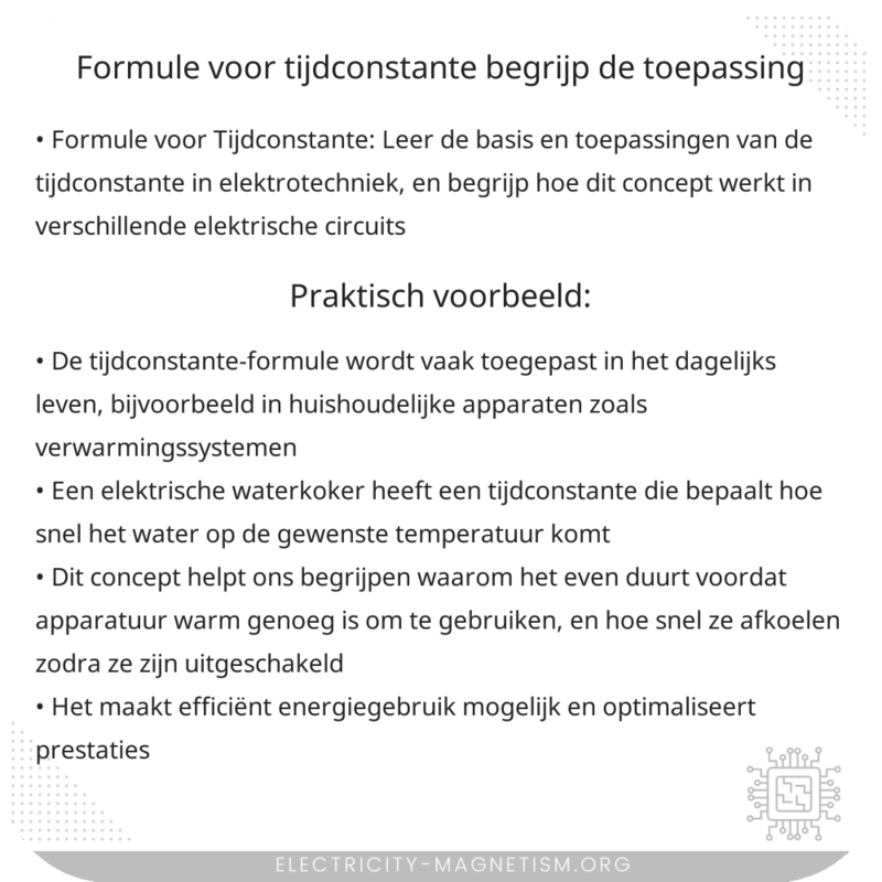 Formule voor Tijdconstante | Begrijp de Toepassing