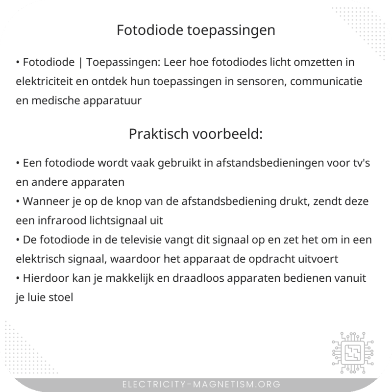 Fotodiode | Toepassingen
