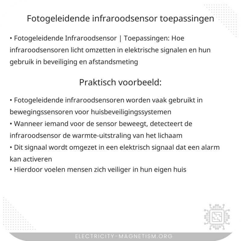 Fotogeleidende Infraroodsensor | Toepassingen