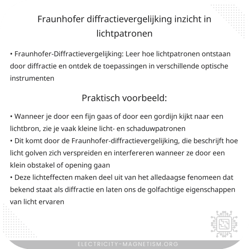 Fraunhofer-Diffractievergelijking | Inzicht in Lichtpatronen