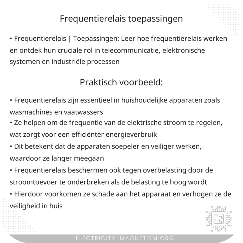 Frequentierelais | Toepassingen