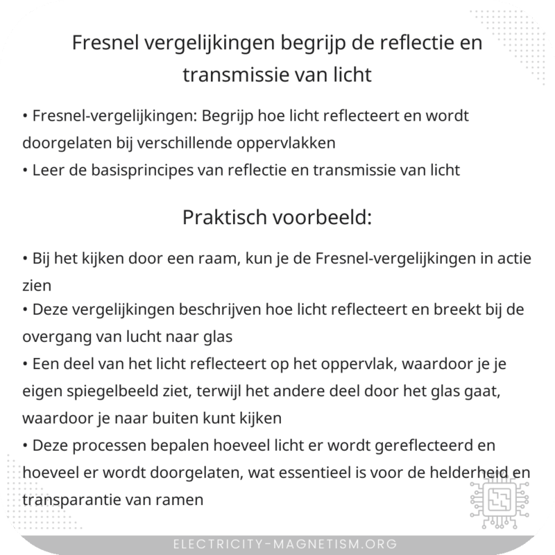 Fresnel-vergelijkingen | Begrijp de Reflectie en Transmissie van Licht