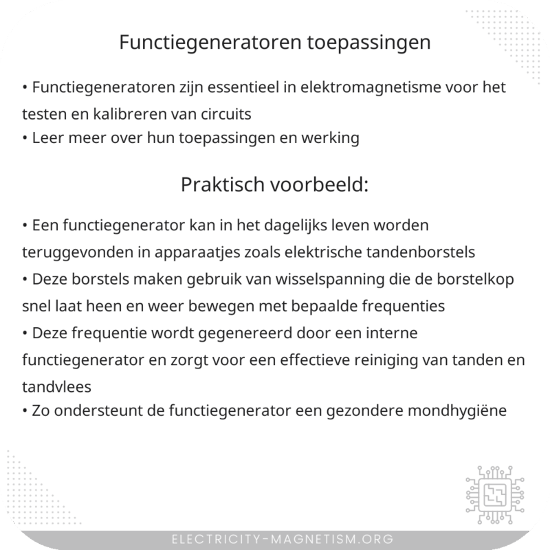 Functiegeneratoren | Toepassingen