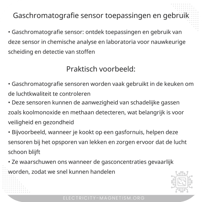 Gaschromatografie Sensor | Toepassingen en Gebruik