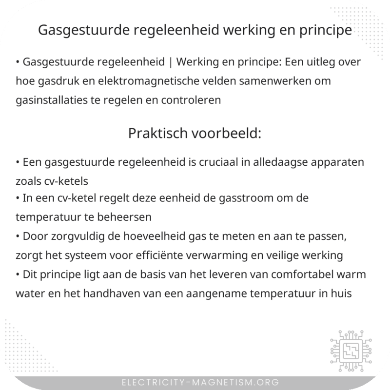 Gasgestuurde Regeleenheid | Werking en Principe
