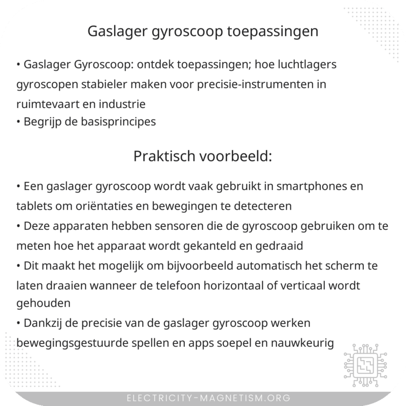Gaslager Gyroscoop | Toepassingen