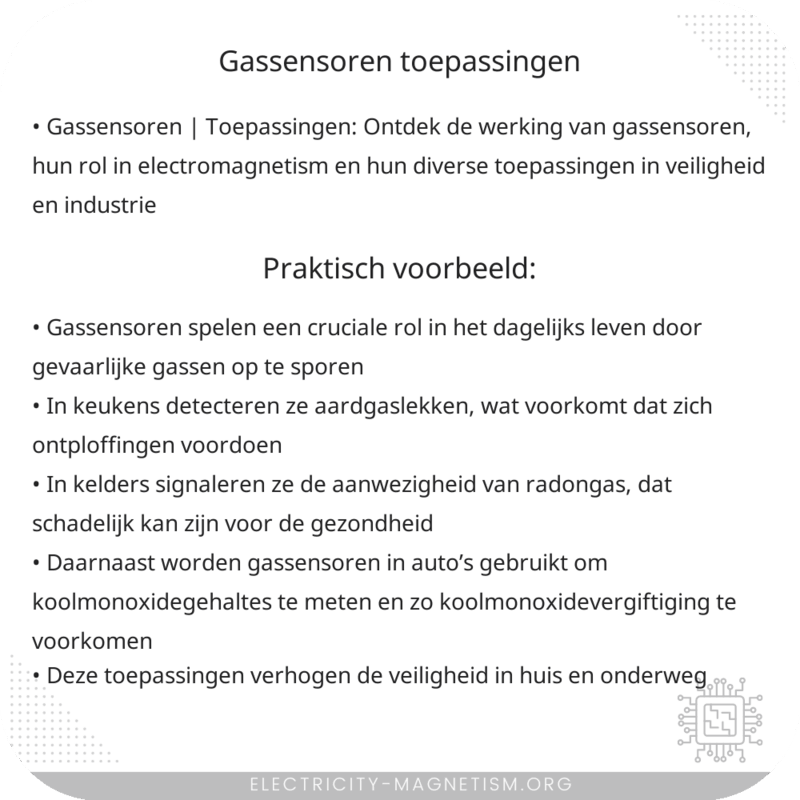 Gassensoren | Toepassingen