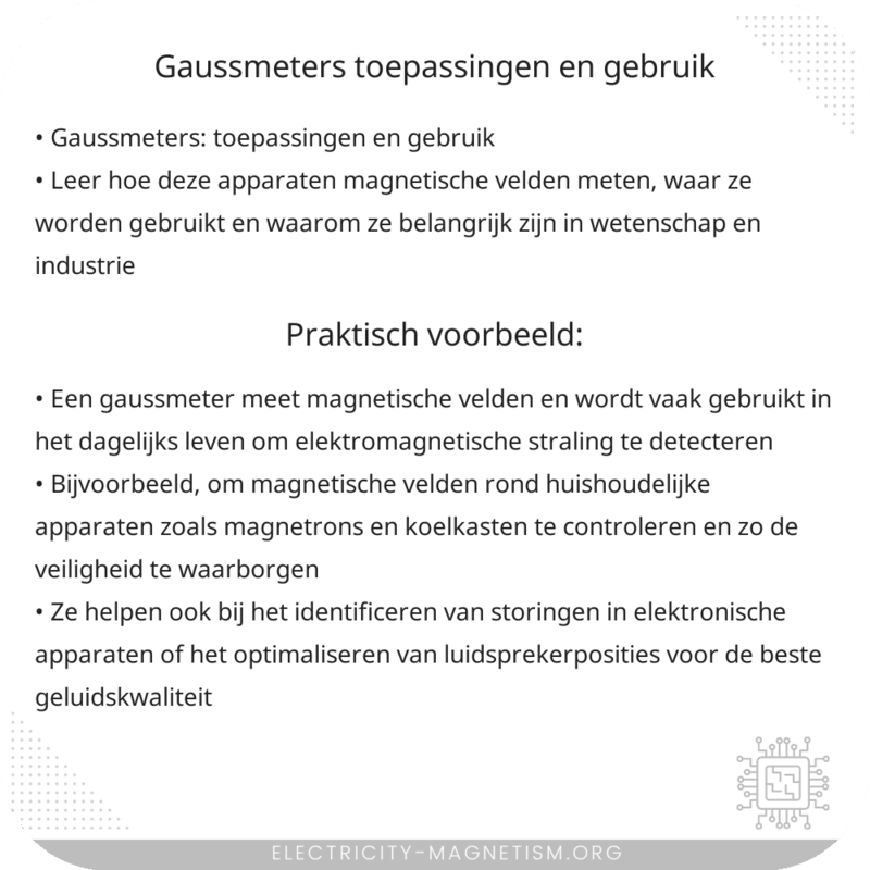 Gaussmeters | Toepassingen en Gebruik