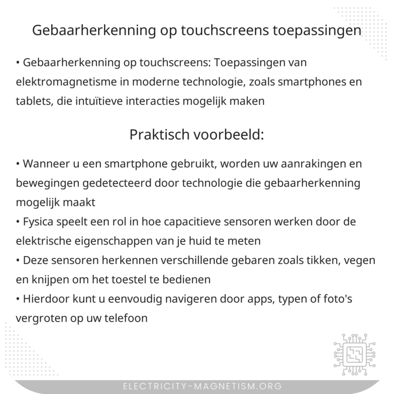 Gebaarherkenning op Touchscreens | Toepassingen