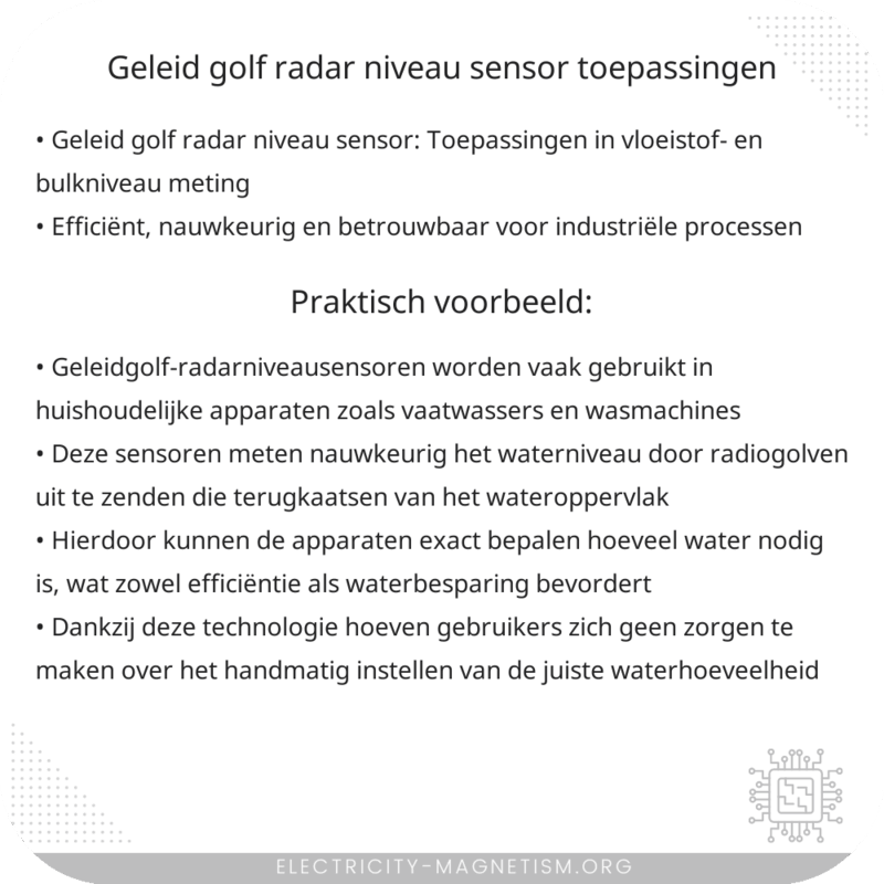 Geleid Golf Radar Niveau Sensor | Toepassingen