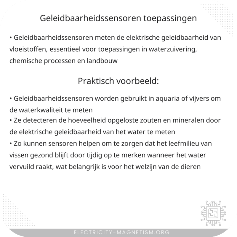 Geleidbaarheidssensoren | Toepassingen