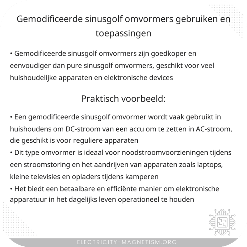 Gemodificeerde Sinusgolf Omvormers | Gebruiken en Toepassingen