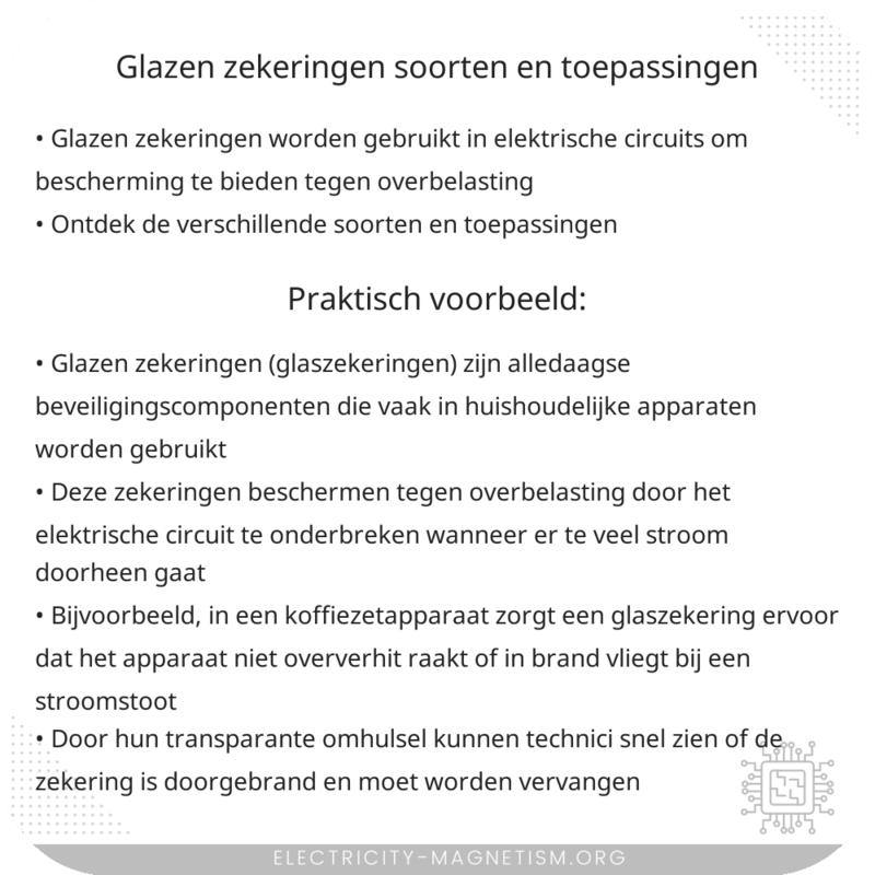 Glazen Zekeringen | Soorten en Toepassingen