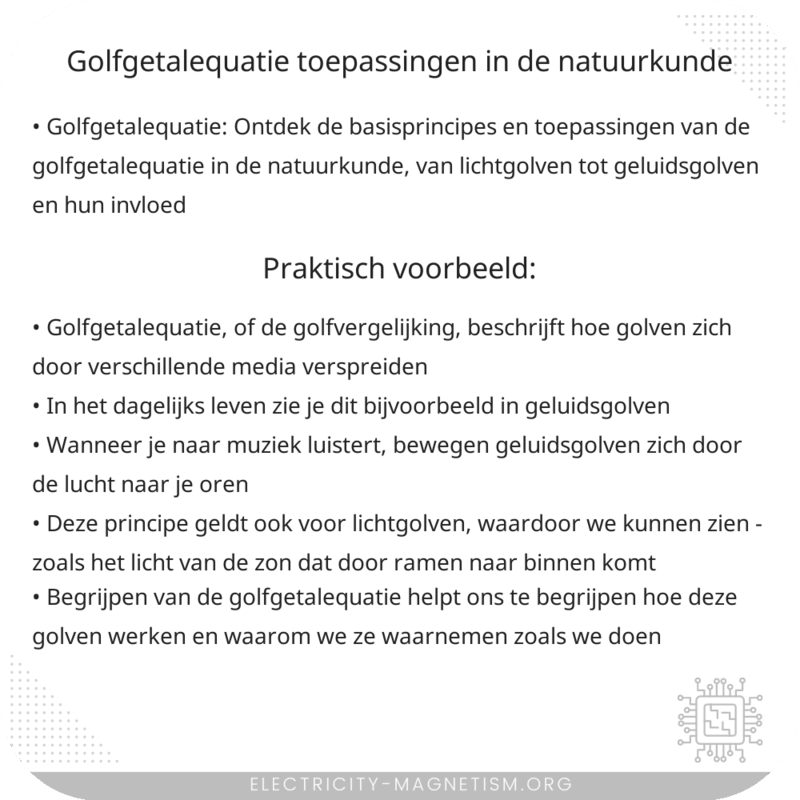 Golfgetalequatie | Toepassingen in de Natuurkunde