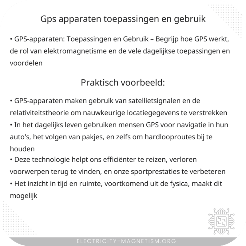 GPS-apparaten: Toepassingen en Gebruik