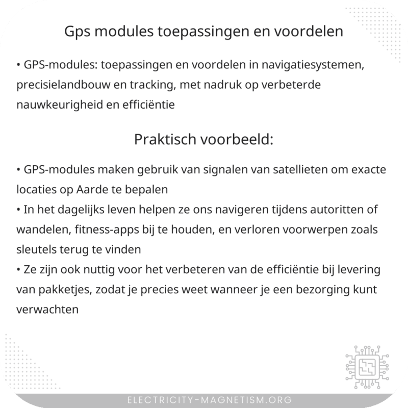GPS-modules | Toepassingen en Voordelen