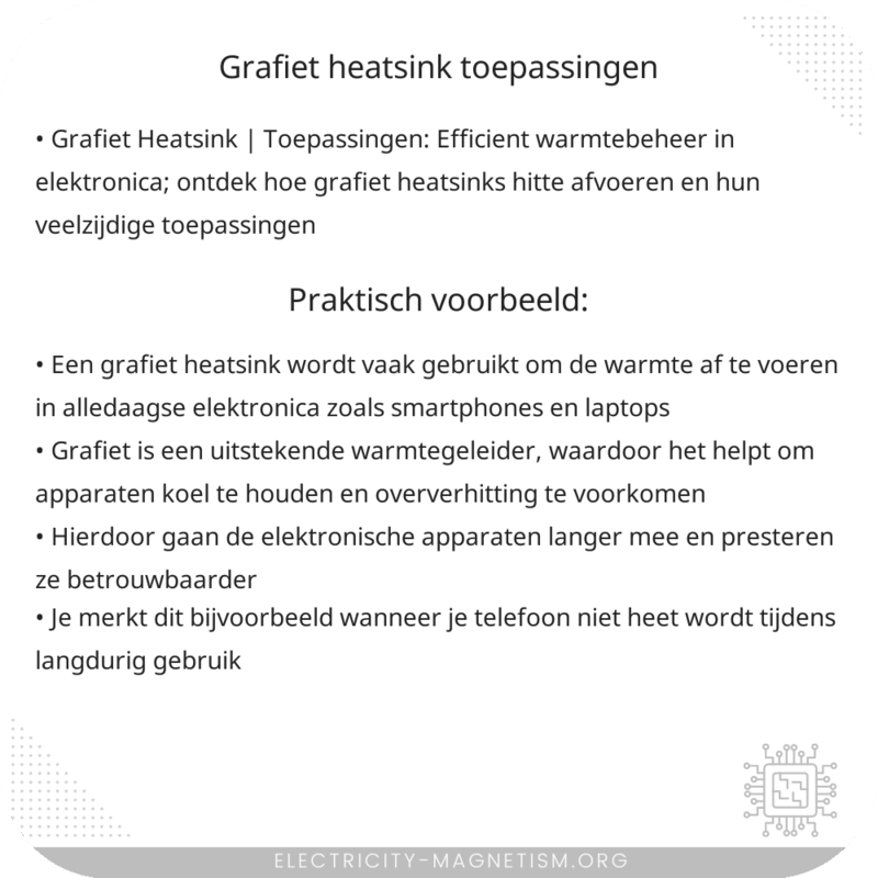 Grafiet Heatsink | Toepassingen