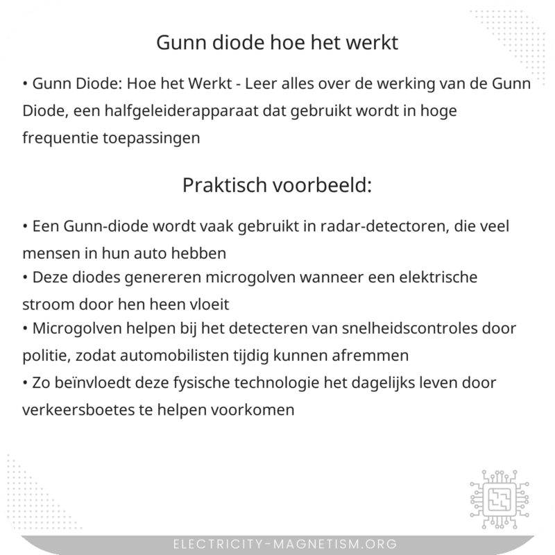 Gunn Diode: Hoe het Werkt