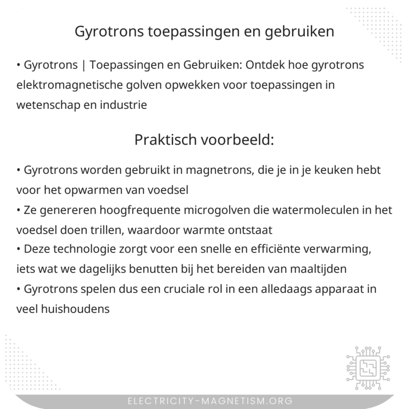 Gyrotrons | Toepassingen en Gebruiken
