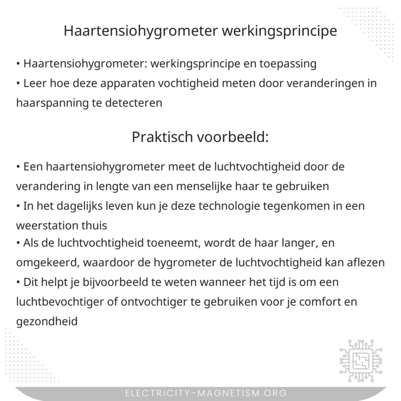 Haartensiohygrometer | Werkingsprincipe
