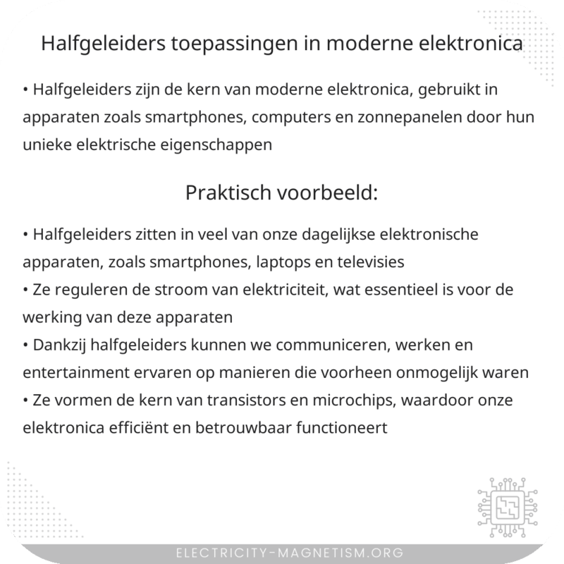 Halfgeleiders | Toepassingen in Moderne Elektronica