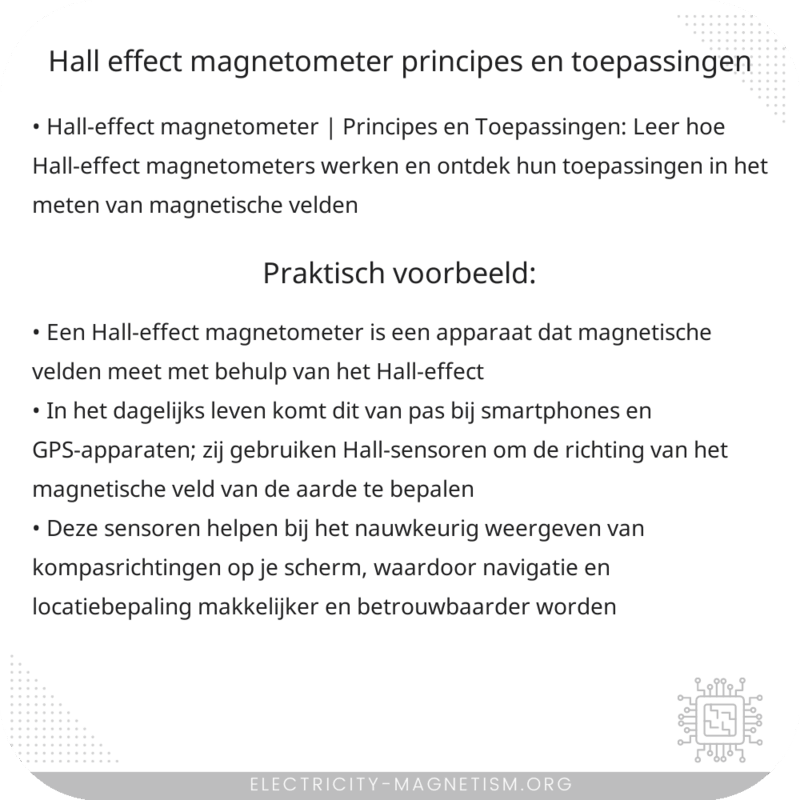 Hall-effect magnetometer | Principes en Toepassingen