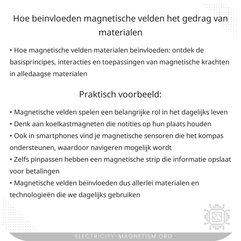 Hoe beïnvloeden magnetische velden het gedrag van materialen?