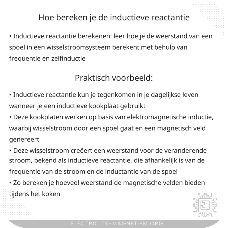 Hoe bereken je de inductieve reactantie?