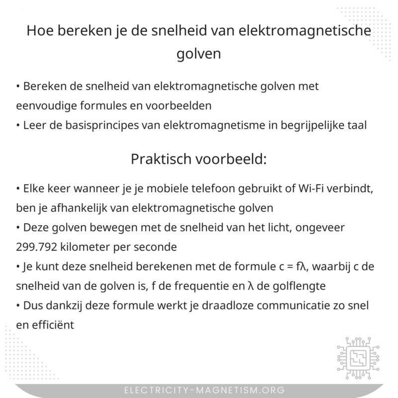 Hoe bereken je de snelheid van elektromagnetische golven?