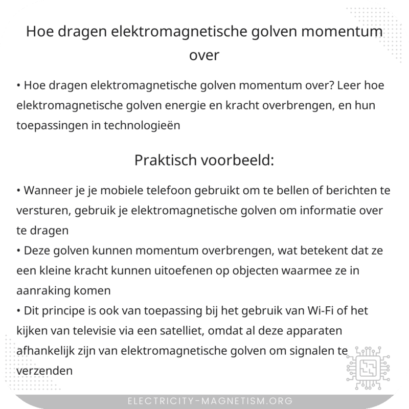 Hoe dragen elektromagnetische golven momentum over?
