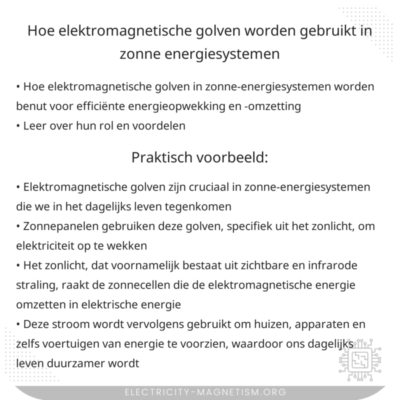 Hoe elektromagnetische golven worden gebruikt in zonne-energiesystemen