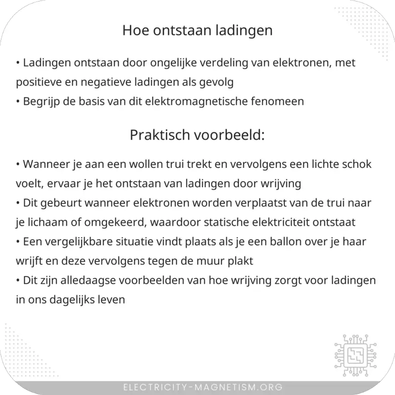 Hoe ontstaan ladingen?