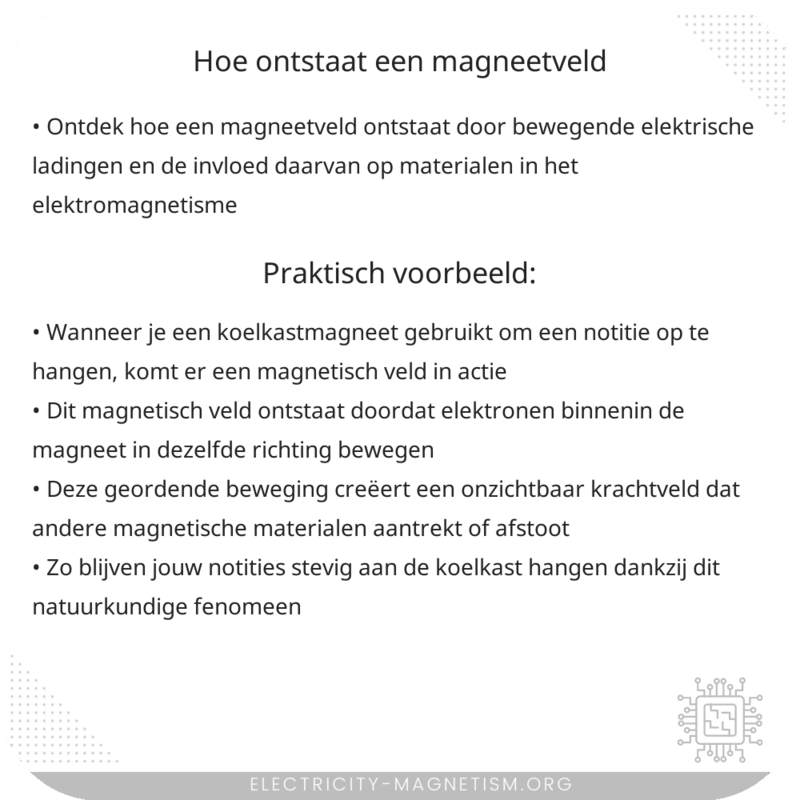 Hoe ontstaat een magneetveld?