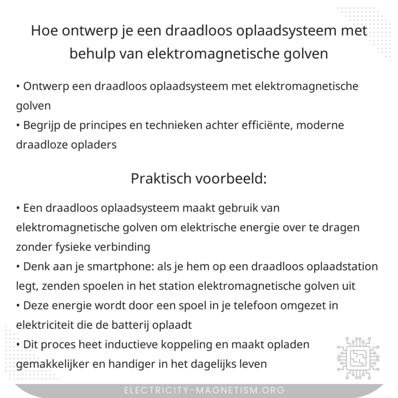 Hoe ontwerp je een draadloos oplaadsysteem met behulp van elektromagnetische golven?