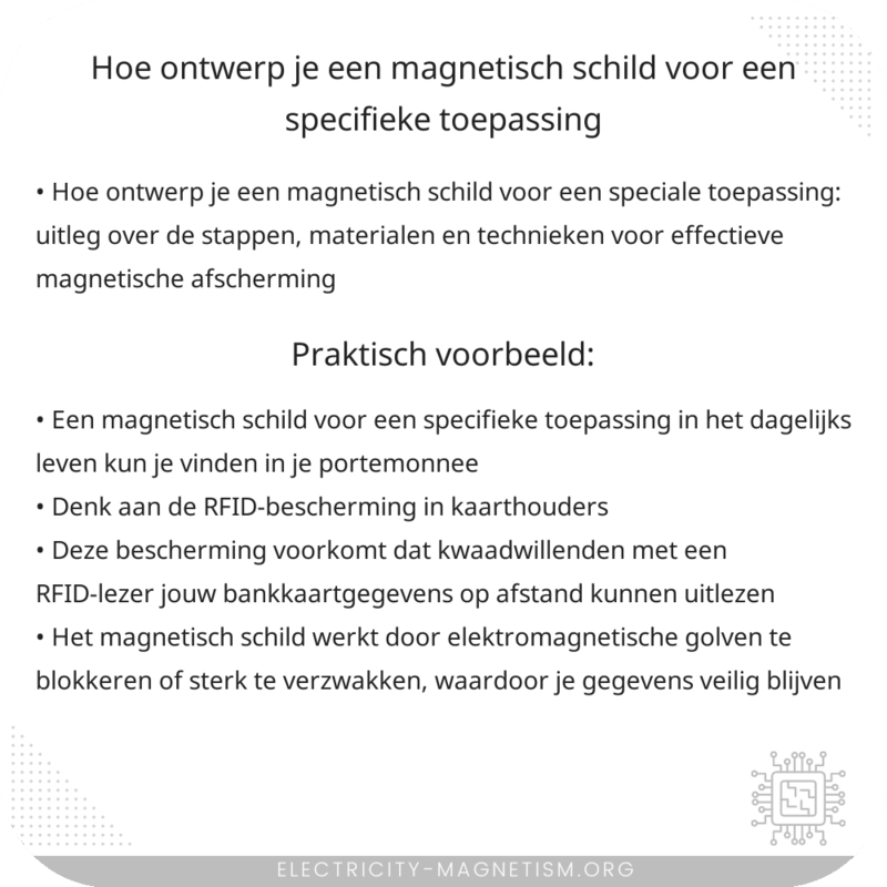 Hoe ontwerp je een magnetisch schild voor een specifieke toepassing?
