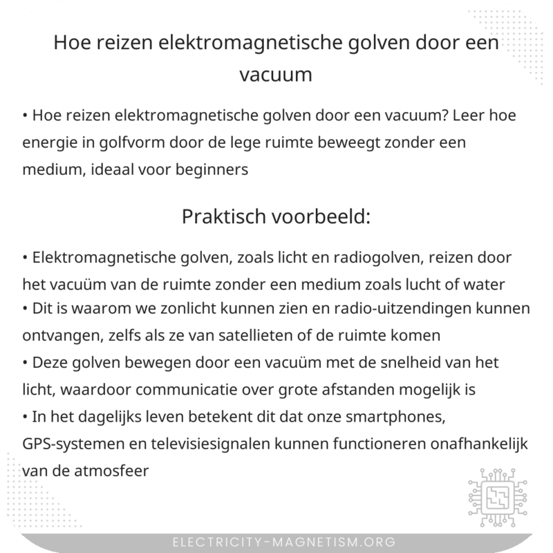 Hoe reizen elektromagnetische golven door een vacuum?