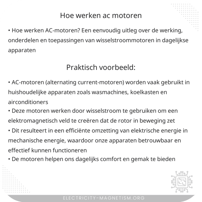 Hoe werken AC-motoren?