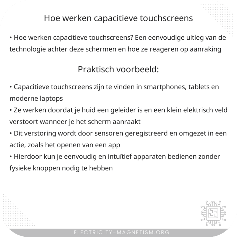 Hoe werken capacitieve touchscreens?