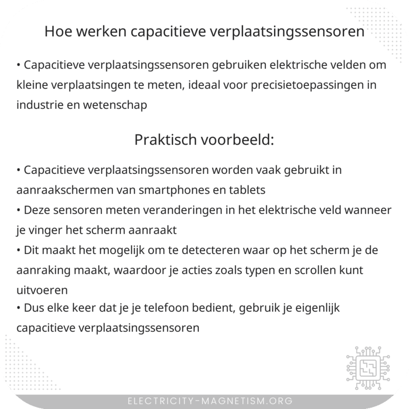 Hoe werken capacitieve verplaatsingssensoren?