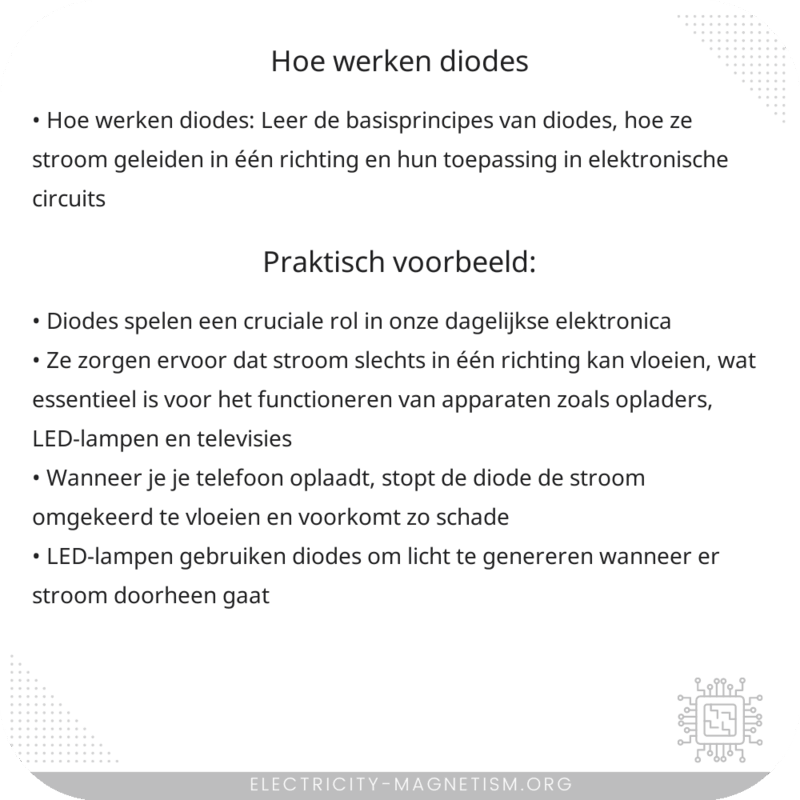 Hoe werken diodes?