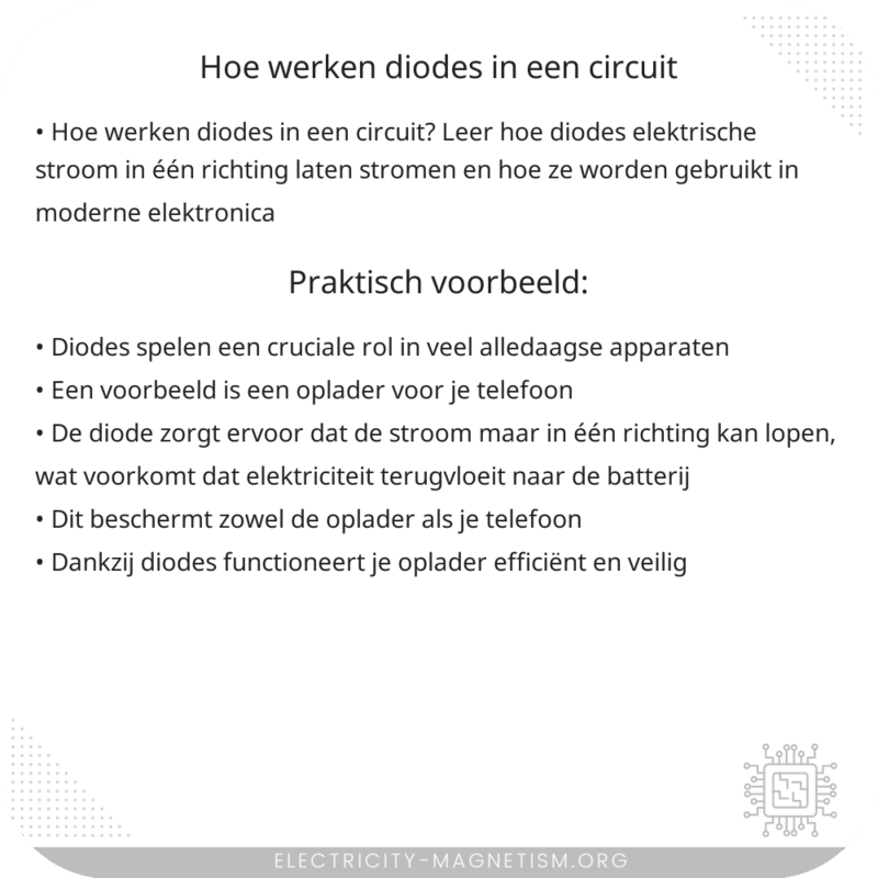 Hoe werken diodes in een circuit?