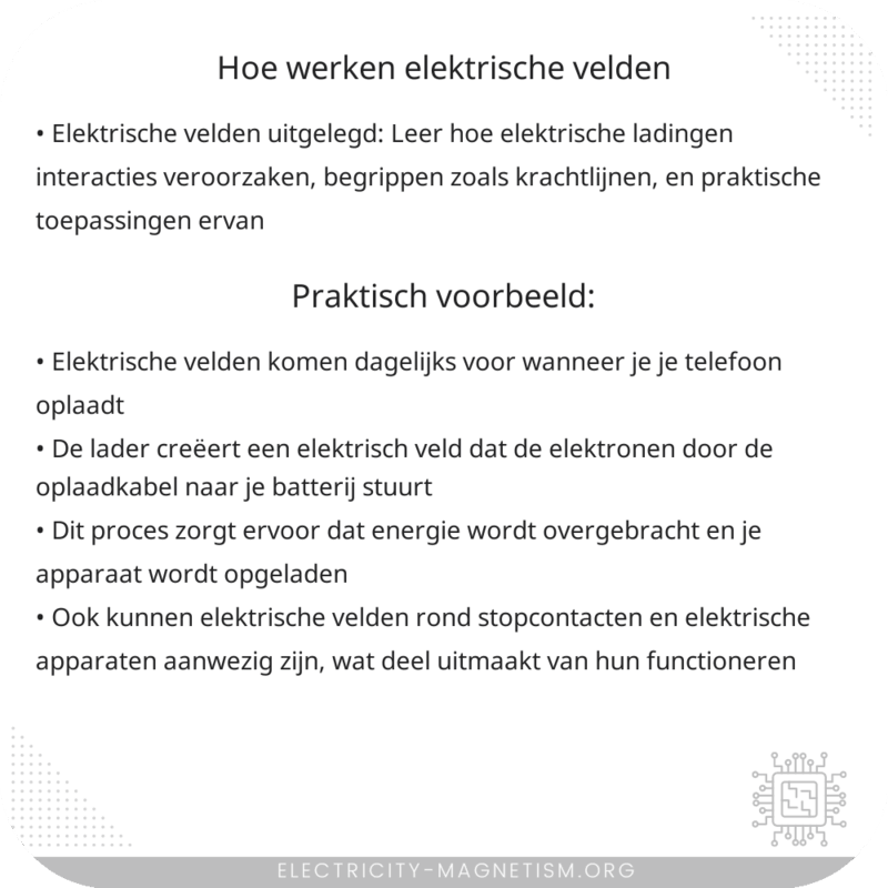 Hoe werken elektrische velden?