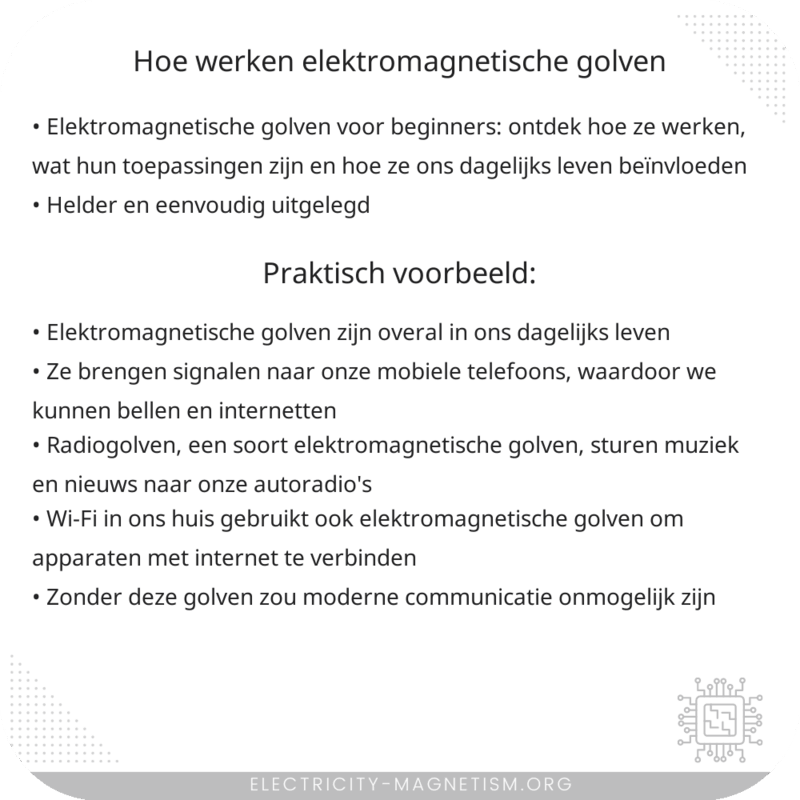 Hoe werken elektromagnetische golven?