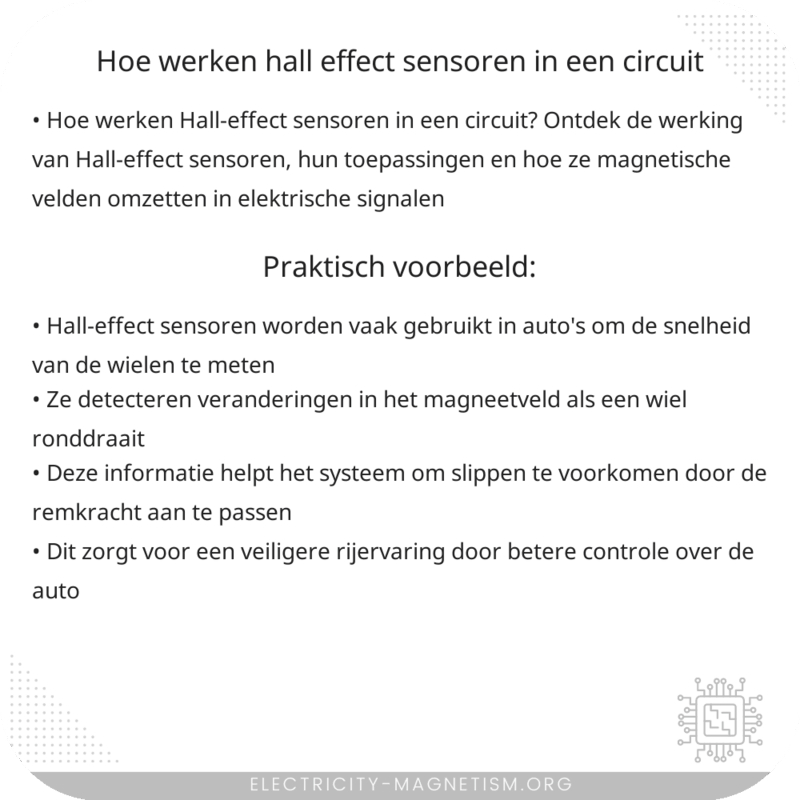 Hoe werken Hall-effect sensoren in een circuit?