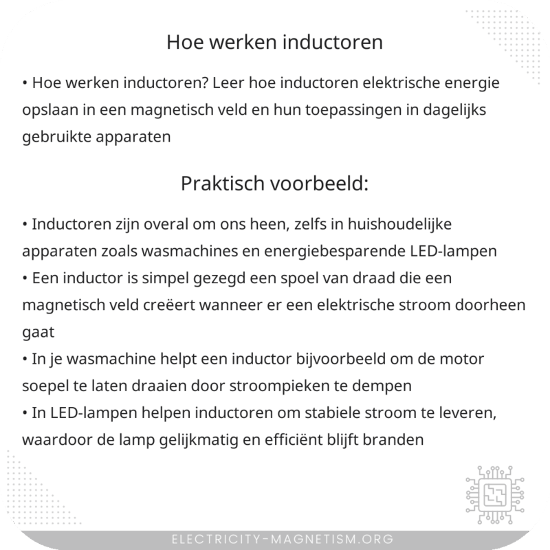 Hoe werken inductoren?